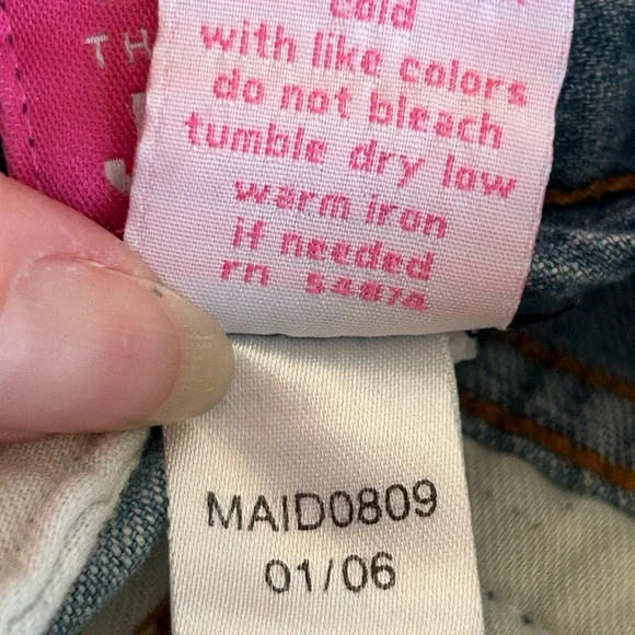 SALE Early 2000s Cargo Jean Capris Granola Girl Size 4 Casual Y2K Vintage Denim - Picture 5 of 5